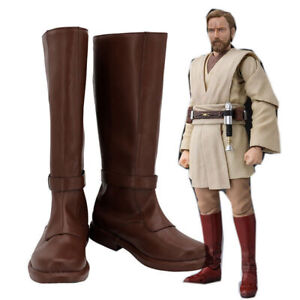 Star Wars Jedi Knight Obi-Wan Kenobi Boots PU Cosplay Shoes Custom Made