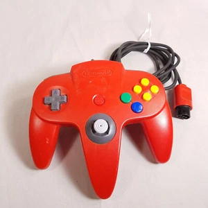 Nintendo N64 Original Authentic OEM Red Controller TESTED GUARANTEED! Stick 8/10 - Picture 1 of 6