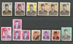 Indonesien 14 Briefmarken Präsident Suharto /T7950 - Bild 1 von 1