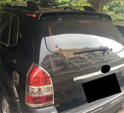 Alerón de ventana de techo trasero labio de ala ABS apto para Hyundai Tucson 2006-2010 negro brillante Foto 1 de 4