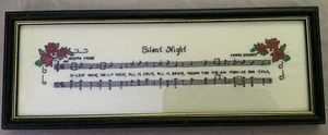 F&G Music Silent Night Christmas Carol Cross Stitch 14.5” x 5.5” - Picture 1 of 6