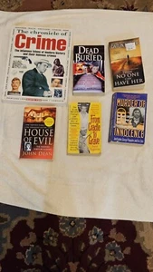 LOT-6 CRIME BOOKS:CRADLE TO GRAVE, HOUSE OF EVIL, CHRONICLE OF CRIME, MURDER,ETC - Picture 1 of 8
