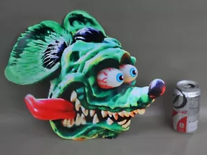 12" RAT FINK CHARACTER Head Face Long Tongue Sign gas oil Ed Roth modern retro - Picture 1 of 2