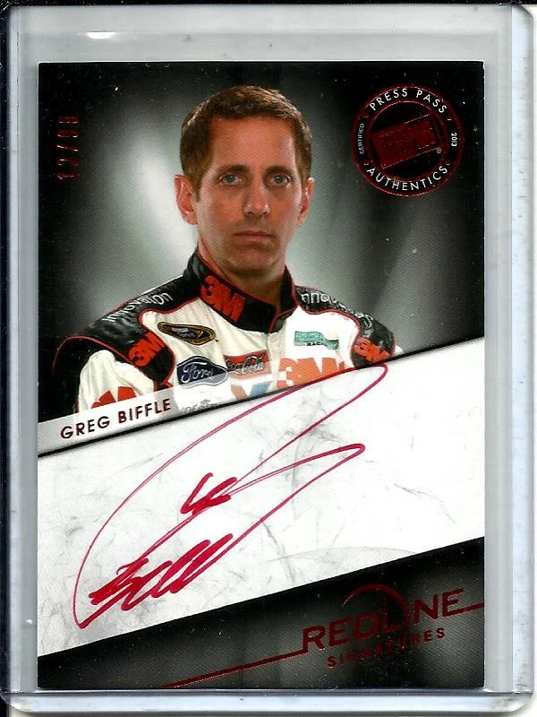 Greg Biffle 2013 Press Pass Redline Autograph #12/99 - Image 1 of 1