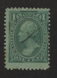 US Revenue, Scott #RB11b, Used, 1 Cent, Proprietary Stamp, Pen Cancel - Picture 1 of 1