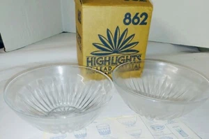 PRNCESS HOUSE HIGHLIGHTS IN LEAD CRYSTAL ONE SET 0F TWO BOWLS - Picture 1 of 2