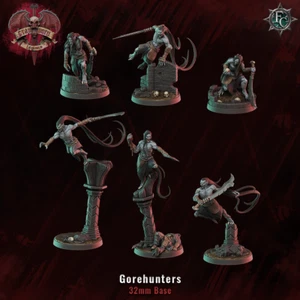 Gorehunters 6er Set | Fleshcraft Studios | 28mm RPG D&D 3D Printed Miniature - Bild 1 von 2