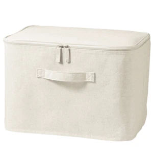 MUJI Cotton Linen Polyester Soft Box Cloth Case Medium W14.6" x D10.2" x H10.2" - Picture 1 of 5