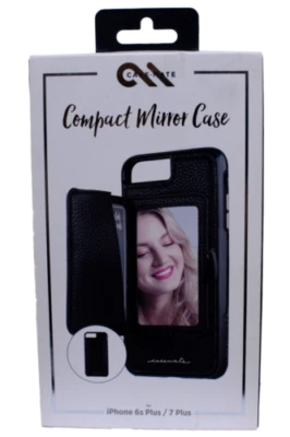 Funda compacta con espejo Case-Mate para Apple iPhone 8Plus/7Plus/6SPlus/6Plus - Negra Foto 1 de 4