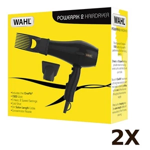 2X Powerpik 2 Afro Hair Dryer 1500W With 3 Heat & 2 Speed Settings 3M Cable - Picture 1 of 8