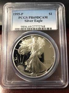 1995-P PCGS PR69DCAM. SILVER EAGLE - Picture 1 of 2