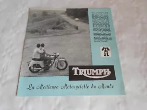 Triumph Motorräder Broschüre 1959 französische Version Cub Bonneville Trophy - Bild 1 von 6