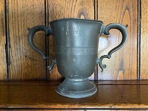 Antique Pewter Imperial Pint Twin Handled Cup Birmingham C1830
