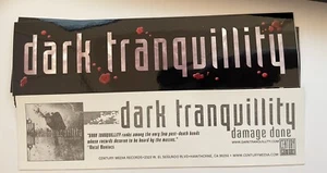 Pegatina de parachoques Dark Tranquillity hecha con daños promoción 7,5x2 de colección 2002 Death Metal - Imagen 1 de 2