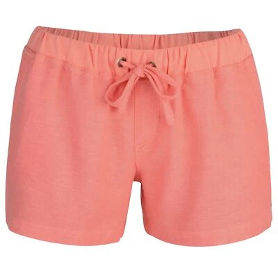 UBEAW10-04CO Urban Beach Ladies Women's Short ELENDER Coral Linen ShortsMRP £25 - Image 1 of 2