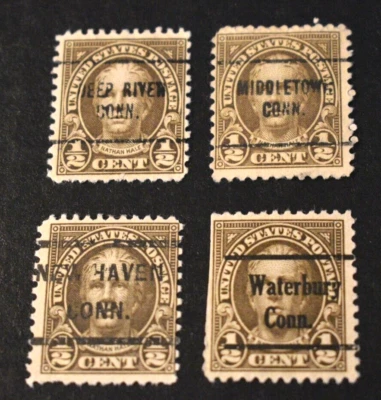 4 - 1922 US Stamps Scott #551- 1 1/2 Cent Precancels - Used - CT - Image 1 of 2
