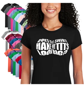 ¿Esta camisa hace que mis puntas se vean grandes? Divertida camiseta Boob-Breast para dama - Imagen 1 de 2