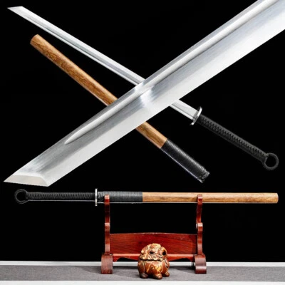 Cuchillo con cabeza de anillo de sable chino afilado de acero al carbono KungFu Dao espada katana Foto 1 de 4