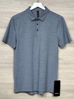 Lululemon Men’s Evolution Polo Shirt Pique Size M Heathered Iron Blue 00786 - Image 1 of 4