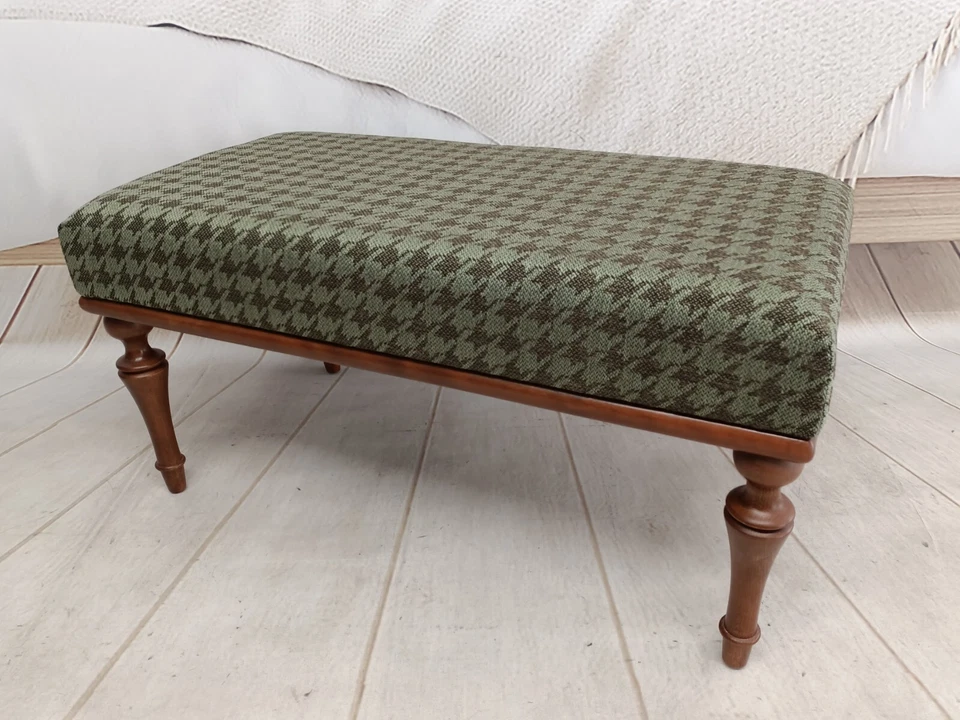 Houndstooth bench, Dining table bench, Piano bench, Hallway bench, Vanity bench - Image 1 of 4