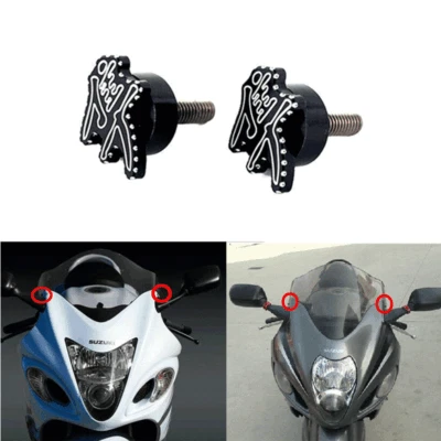 3D W/Ball Cut Edges Windscreen Screw Bolt For SUZUKI Hayabusa 1999-2023 GSX1300R - Image 1 of 4
