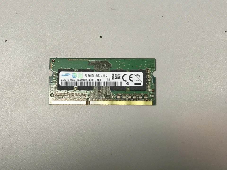 SAMSUNG 2GB RAM, SoDIMM 1Rx16 PC3L-12800S-11-13-C3 - Image 1 of 1