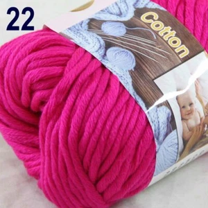 Sale 1SkeinsX50gr Soft Worsted Cotton Chunky Super Bulky Hand Knitting Yarn 22 - Picture 1 of 10