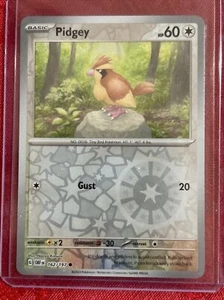Pidgey Pokemon 162/197 Reverse Holo - Obsidian Flames NM Pull to Sleeve - Picture 1 of 7