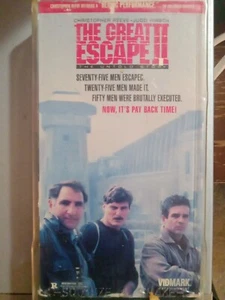 Rare THE GREAT ESCAPE II Christopher Reeves VHS WWII Ex-rental Clear Hardcase - Imagen 1 de 3