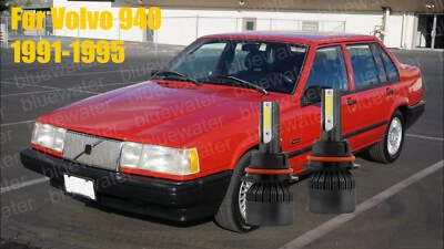 LED For Volvo 940 1991-1995 Headlight Kit 9004 HB1 6000K White Bulbs Hi-Low Beam - Image 1 of 4