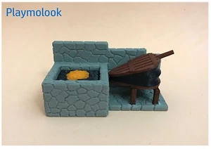 FORGE FORGERON - FORGE BLACKSMITH PIÈCES MEVAL MEVAL CUSTOM PLAYMOBIL NON INC... - Picture 1 of 2