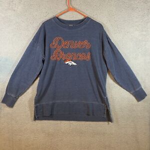 Denver Broncos NFL Team Apparel Sweatshirt Women's Sz Large Blue