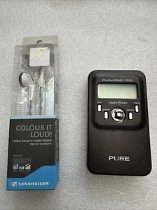 Pure Pocket DAB 1500 personal FM and DAB digital radio Tested +Senheiser Earbud - Picture 1 of 5