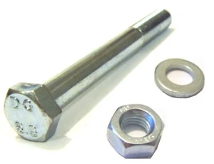 Perno hexagonal BZP M12 x 120 mm 120 mm + tuerca a juego + arandelas (x4 juegos) - Imagen 1 de 1