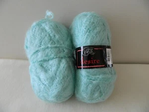 Yarn Moda Vera DESIRE Mohair Acrylic Polyester Turquoise Blue Lot Made Turkey - Picture 1 of 6