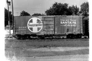 Photo Negative: A.T.S.F. Boxcar 276611, 3 Views, Woodbine, NJ July 18, 1970 - Picture 1 of 3