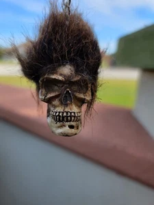 3D Skull Bone Head Keychains motorcycle Guardian gremlin angel biker auto brown - Picture 1 of 9