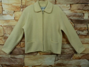 Womens Bernardo 100% wool Coat /Blazer Size S Cream/Beige zipper front - Picture 1 of 9