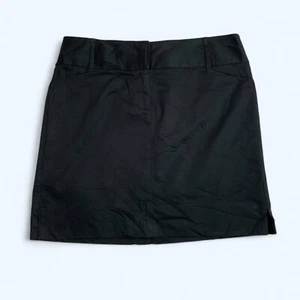 Ann Taylor Loft Petite Black Mini Womens Skirt Size 12 Mid Rise Slight Stretchy - Picture 1 of 6