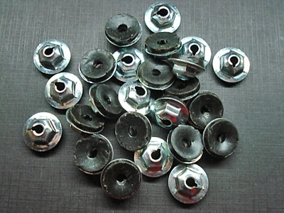 25 pcs 10-24 hood door fender quarter belt moulding clip nuts with sealer Chevy - Image 1 of 4