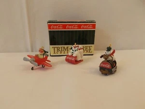 Coca Cola Collectibles 3 Small Ornaments - Picture 1 of 5