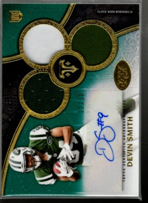 A4154- 2015 Topps Triple Threads Emerald #116 Devin Smith Auto Jersey /50 -NM-MT - Image 1 of 2