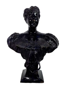 Figura Art Nouveau Friedrich Goldscheider Viena busto dama escultura de cerámica 20.JHD - Imagen 1 de 13