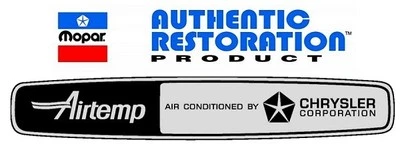 Se adapta a Chrysler Dodge Plymouth TODO la temperatura del aire derecha ventana trasera calcomanía MoPar nuevo 66+ Foto 1 de 2