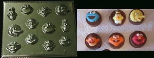 SESAME STREET FACES HEADS Chocolate Candy Soap Mold NEW - Picture 1 of 1