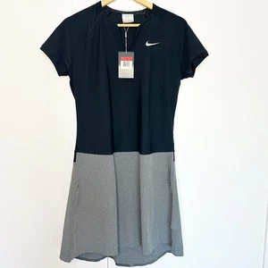 Nike NWT golf dress Large black gray dri-fit moisture wicking tennis Pickleball - Picture 1 of 12