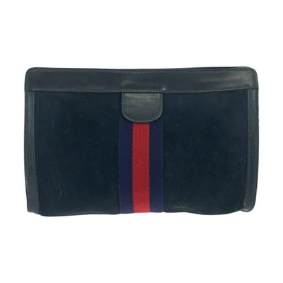 Bolso sin asas Gucci Old Gucci Sheline de gamuza para hombre azul talla única Foto 1 de 4