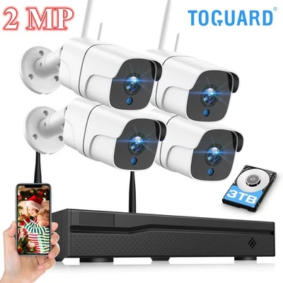 Sistema de Cámara de Seguridad TOGUARD Exterior Inalámbrico Audio Wifi Hogar CCTV 2MP 8CH NVR Foto 1 de 4