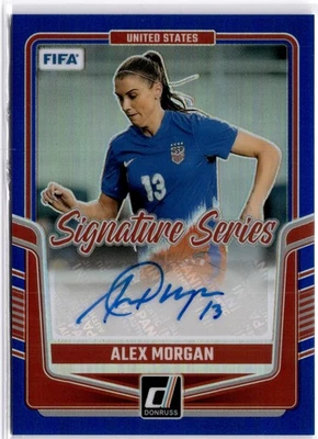 Alex Morgan 2024-25 Panini Donruss FIFA Signature Series Blue Auto #25/99 USA - Image 1 of 2