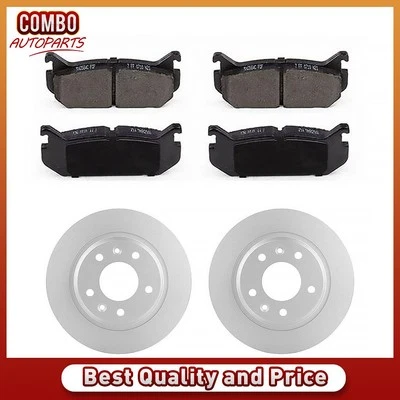 Rear Brake Rotors Ceramic Brake Pads for 2000 2001 2002 1999 1998 Mazda 626 - Image 1 of 4